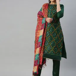 SHADOW & SAINING Embroidered Pure Cotton Semi-Stitched Dress Material-picture-5
