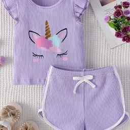 ELPIXIE FASHION Girls Cotton Blend Clothing Set-picture-0