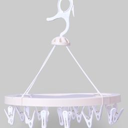 Circular Shaped Hanger With Hook White - 20 Clips-49