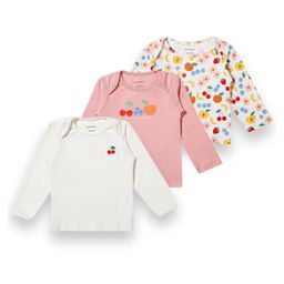 My Milestones Pack Of 3 100% Cotton Full Sleeves Fruits Printed Tees - Multi Colour-image-62