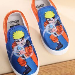 Kidsville Naruto Featuring Character Printed Slip On Shoes - Blue-image-17