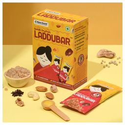 LADDUBAR - Gond (Dink or Edible Gum) Nutrition bars | No added sugar & no preservatives | Gondh, Dates, Premium Dry Fruits, Cow Ghee | Post pregnancy & lactation bar | After delivery food - Supports milk supply | Pack of 6 x 35 g each-6