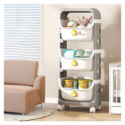 R for Rabbit Duckling Basket Storage Organizer - Grey & White-10