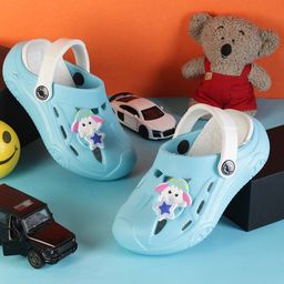 PASSION PETALS Baby Bunny Applique Detailed Slingback Clogs - Blue-picture-20