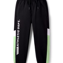 Pine Kids Knit Full Length Lounge Pant With Text Print - Black-picture-24