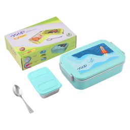 Youp stainless steel spring green color kids lunch box foodie-850 ml-image-82