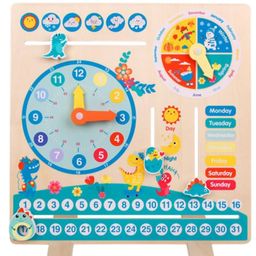 BitFeex My Complete Learning Calendar Wood Montessori Learning Calendar for Kids - Days, Dates, Weather, Seasons, Hours, Minutes Gifts for Toddlers Early Learning Toy for Kids 3+ Years Old-24