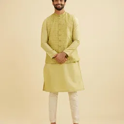 Manyavar Men Regular Kurta with Pyjamas And Jacket-picture-0