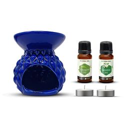 PEEPALCOMM 3-Pcs Blue Aroma Oil Diffuser With Scented Oils (15ml)-71