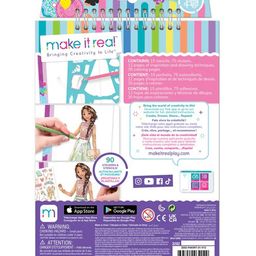 Make It Real Fashion Design Sketchbook Colouring Activity Kit - Multicolour image 2
