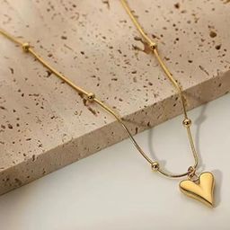 DIVASTRI Gold-Plated Heart Shaped Pendants with Chains-16
