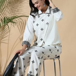 SHOWOFF Embroidered Shirt With Trousers Co-Ords-picture-52