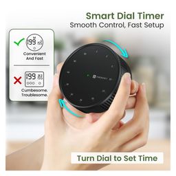 Portronics POR-2911 Tixie Rotational Countdown Timer with 12 Timing Gear & Magnetic Attachments, LED Indicator, Anti Slip Silicone Pad, Countdown Timer Studying, Cooking, Yoga, Meditation, (Black) image 4