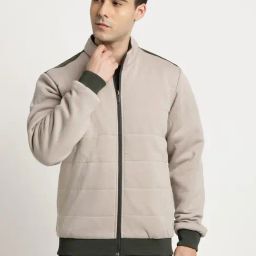 Turtle Green & Grey Relaxed Fit Reversible Jacket-image-37