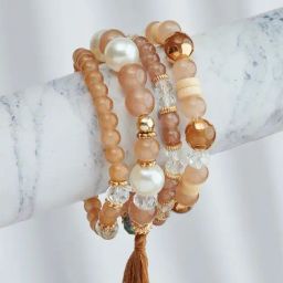 Joker & WItch Brown Folklore Beaded Bracelet-8