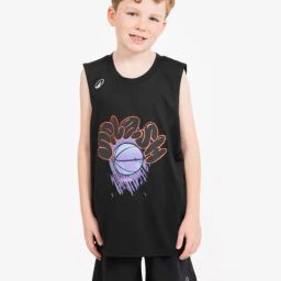 Kipsta By Decathlon Boys Black Sleeveless Basketball Jersey-image-67