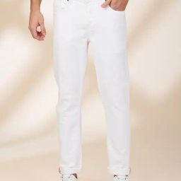 Being Human White Cotton Slim Fit Solid Jeans-image-16