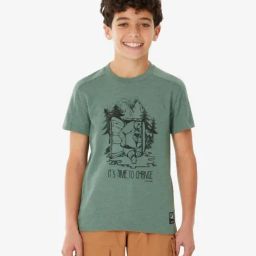 Quechua By Decathlon Boys Green Hiking T-Shirt-image-18