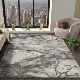 Obsessions Black & Grey Abstract Carpet - Large-22