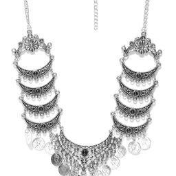 YouBella Siver Plated Artificial Stones Studded Necklace-27