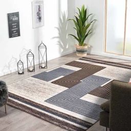 Obsessions Brown & Grey Modern Carpet - Medium-27