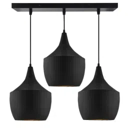 Homesake 3-Lights Linear Cluster Black Metal Modern Pear Pendant Light - Set of 1-15