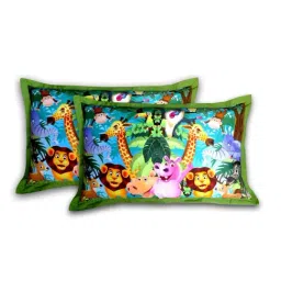 Swayam Multicolor Cotton 210 TC Kids Pillow Covers - Set of 2-15
