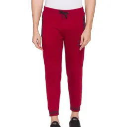 Spykar Red Cotton Joggers-image-73