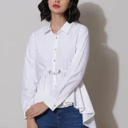 Label Ritu Kumar White Relaxed Fit Shirt-image-69