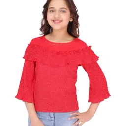 Cutecumber Kids Red Printed Top-image-21