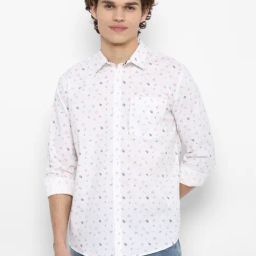 Forever 21 White Cotton Regular Fit Printed Shirt-image-53