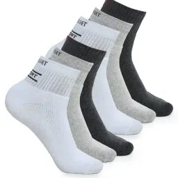 Crusset Multicolor Cotton Polyblend Solid Socks - Pack of 6-picture-36