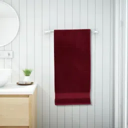 Spaces Econova Dark Red 550 GSM Cotton Bath Towel-44