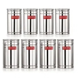 HAZEL Silver Stainless Steel Containers - Set of 8 (0.8L)-27