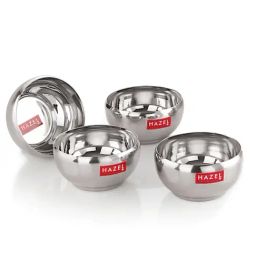 HAZEL Silver Stainless Steel Bowl for Dessert - Set of 4 (200ml)-image-89