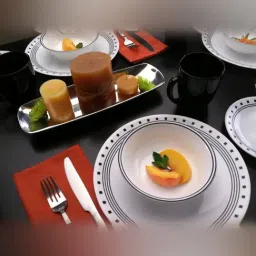 Corelle Livingware City Block White Vitrelle Glass Dessert Bowls - Set of 6 (296ml)-picture-29