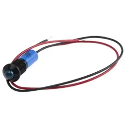 RS PRO Blue Panel Mount Indicator 12V DC, Mounting Hole Size 8 mm, Termination Type Lead Wires, IP Rating IP67, Model No 7239533-13