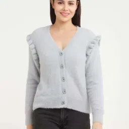 Zink London Grey Regular Fit Sweater-34