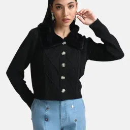 Kazo Cardian With Fur Collar-image-4