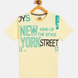 Duke Kids Light Yellow Printed T-Shirt-image-11