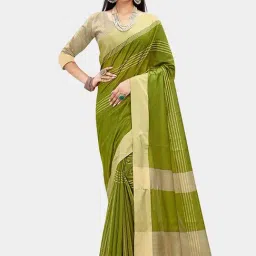 Blissta Green Cotton Silk Printed Saree With Unstitched Blouse-picture-35
