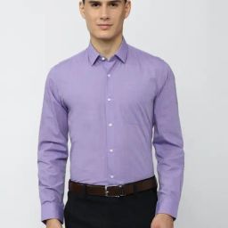 Peter England Purple Slim Fit Shirt-picture-9