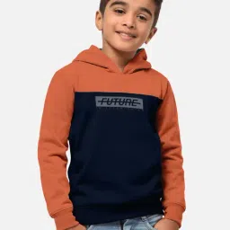 HELLCAT Navy & Rust Color Block Full Sleeves T-Shirt-image-14