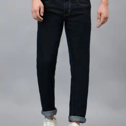 Cantabil Black Denim Regular Fit Solid Jeans-image-54