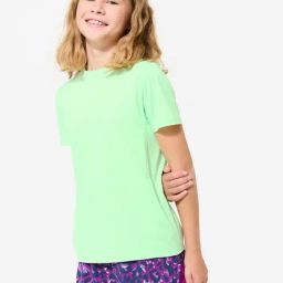 Decathlon Boys Neon Green Multi-Sport Crew Neck Breathable T-Shirt-11