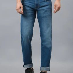 Cantabil Blue Denim Regular Fit Solid Jeans-image-33
