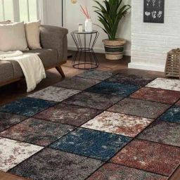Obsessions Teal Geometric Carpet - Large-image-15