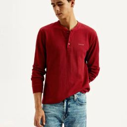 Levi's Men's Solid Henley Neck T-shirt-picture-36