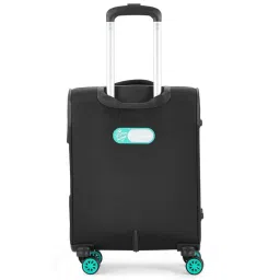 VIP Lucern Str Exp Black Color Block Soft Cabin Trolley Bag - 37.5 cm image 4