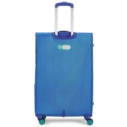 VIP Lucern Str Exp Blue Color Block Soft Medium Trolley Bag - 43.3 cm image 4